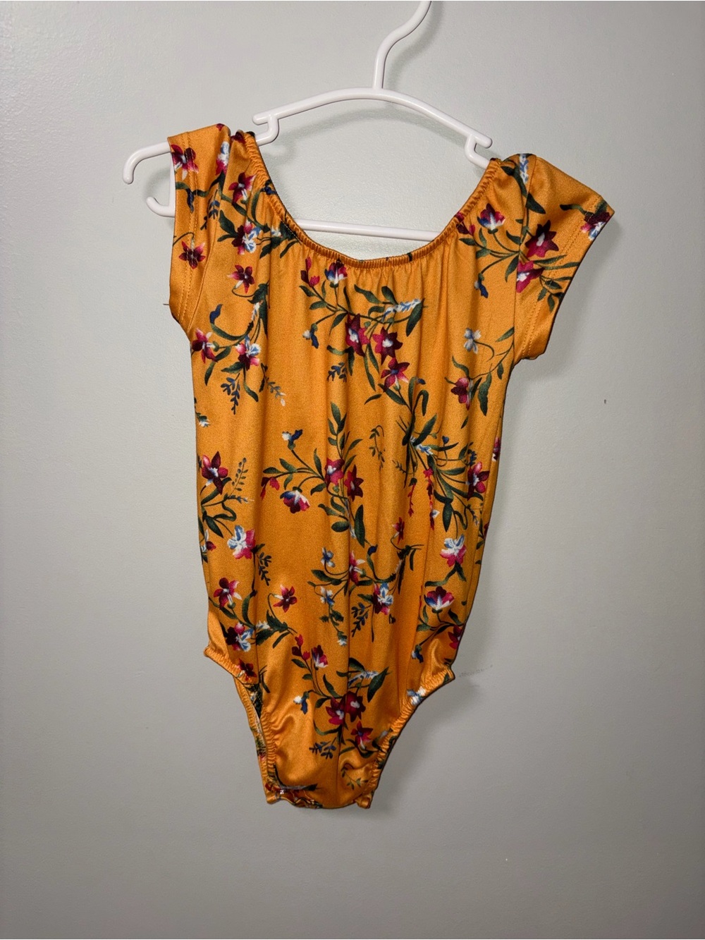 Bailey’s Blossoms Yellow Floral Bubble Romper Girls 3T